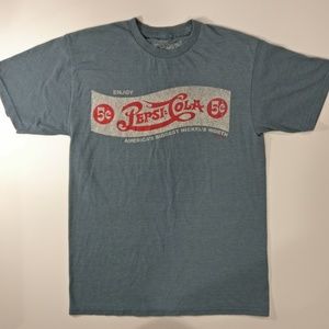 Vintage Blue Grey Color Pepsi Cola Tshirt Size M